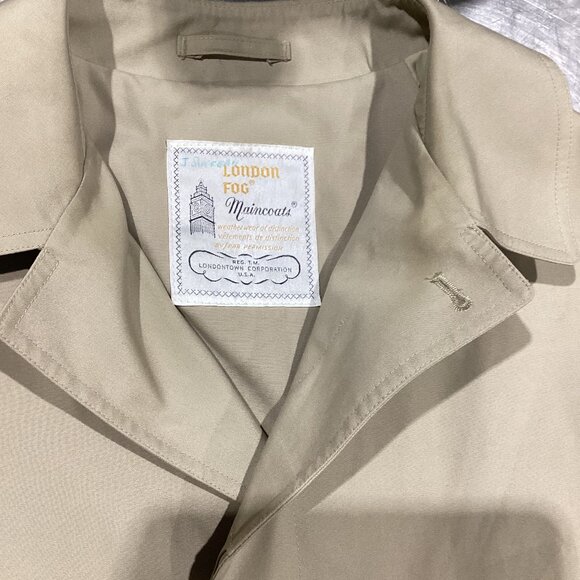 Vintage London Fog Maincoats Trench Coat – Classic Beige Rain Jacket - Picture 1 of 6
